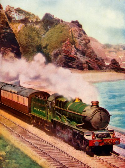 King sınıfı bir lokomotif tarafından çekilen Cornish Riviera Ekspresi, 1935-36. by Unbekannt