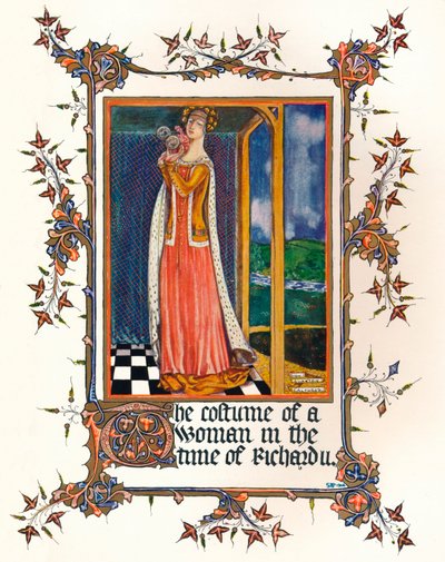 II. Richard Döneminde Kadın Kostümü, c14. yüzyıl, 1904 by Unbekannt