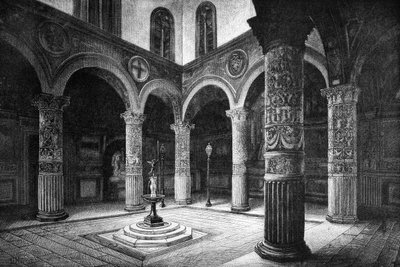 Palazzo Vecchio Mahkemesi, Floransa, İtalya, 1882 by Unbekannt