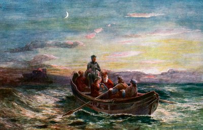 İskoç Kraliçesi Mary'nin Loch Leven Kalesi'nden Kaçışı, 19. yüzyıl, c1920 by Unbekannt