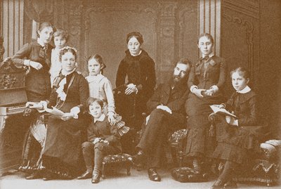 Galeri Pavel Tretyakov koleksiyoncusu, patronu ve kurucusunun ailesi by Unbekannt
