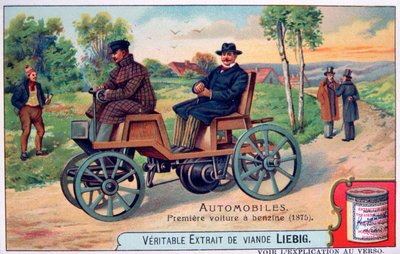 İlk Benzinli Otomobil, 1875, c1900 by Unbekannt