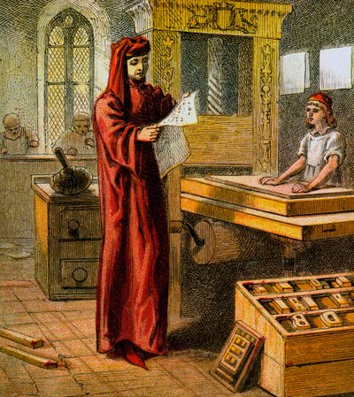 İlk İngiliz Yazıcı, 15. yüzyıl, c1850 by Unbekannt