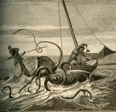 Balıkçıların Dev Kalamarla Savaşı, 1881. by Unbekannt