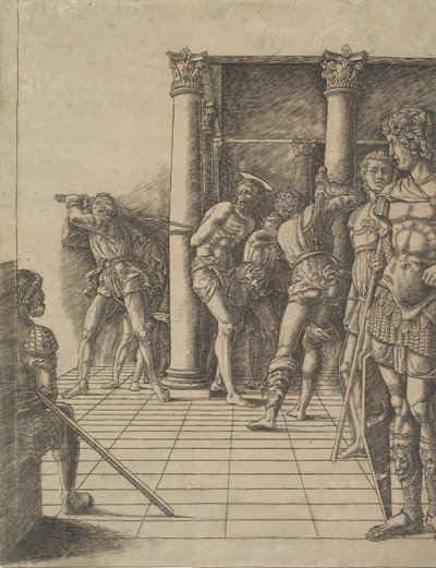 Kaldırım ile Flagellation, ca. 1475-80. by Unbekannt