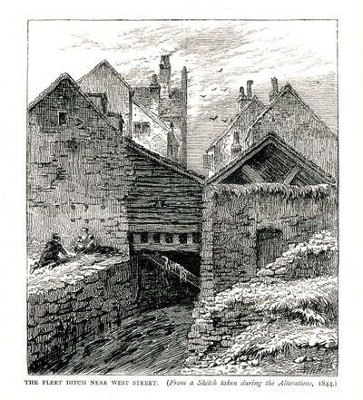 West Street yakınlarındaki Filo Hendeği, değişiklikler sırasında, 1844 by Unbekannt