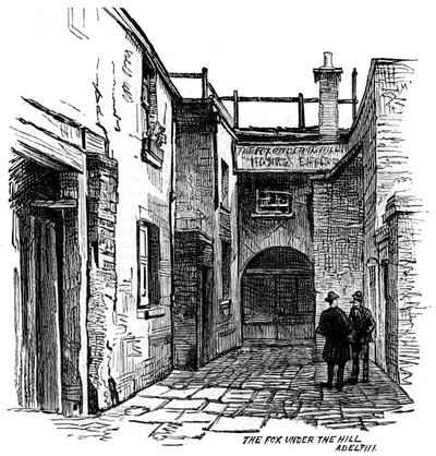 The Fox Under the Hill halk evi, Adelphi, Westminster, Londra, 1887 by Unbekannt