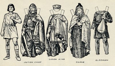 İngiliz Kostümü Galerisi: Anglo-Sakson Zamanlarında İnsanlar Nasıl Giyindi, c1934 by Unbekannt