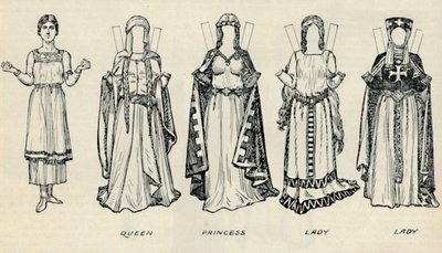 İngiliz Kostümü Galerisi: Erken Plantagenet Zamanlarında Elbise Türleri, c1934 by Unbekannt