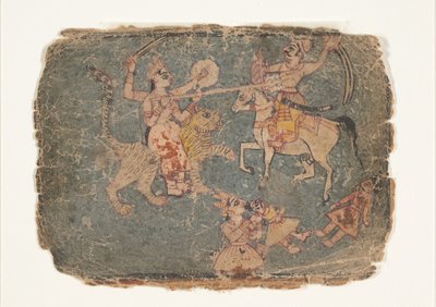 Tanrıça Durga Düşmanı Öldürüyor, Dağınık Bir Markandeya Purana