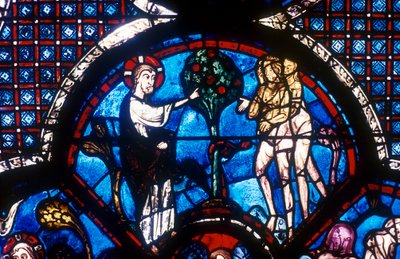 İyi Samiriyeli Penceresi, Chartres Katedrali, Fransa, 13. yüzyıl by Unbekannt