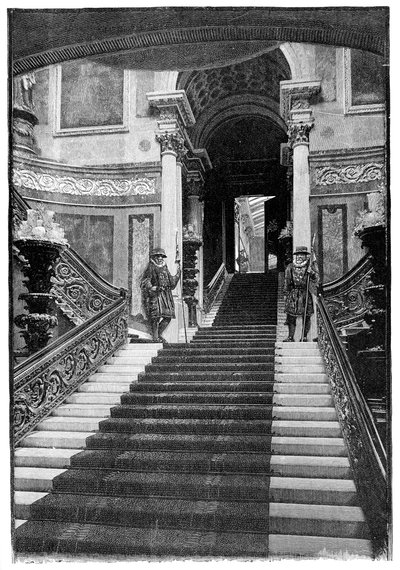 Büyük Merdiven, Buckingham Sarayı, Londra, 1900 by Unbekannt