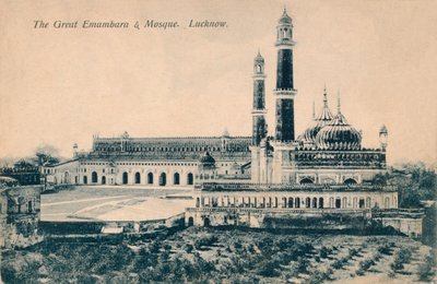 Büyük Emambara ve Camii. Lucknow, c1900 by Unbekannt