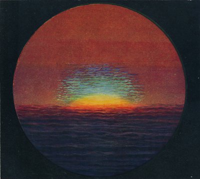 Gün Batımında Yeşil Parlama, Atmosfer Tarafından Kırılan En Nadir Prizmatik Renk, c1935 by Unbekannt