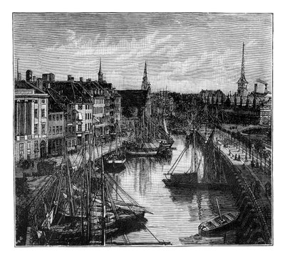 The Harbour, Kopenhag, Danimarka by Unbekannt