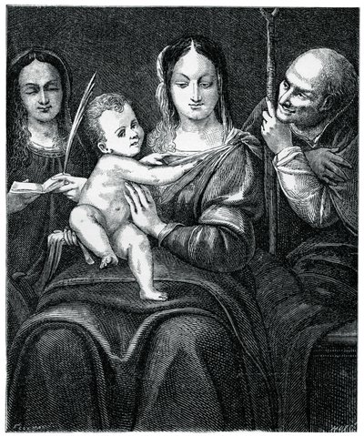 Aziz Catherine ile Kutsal Aile, 1769, 1870 by Unbekannt