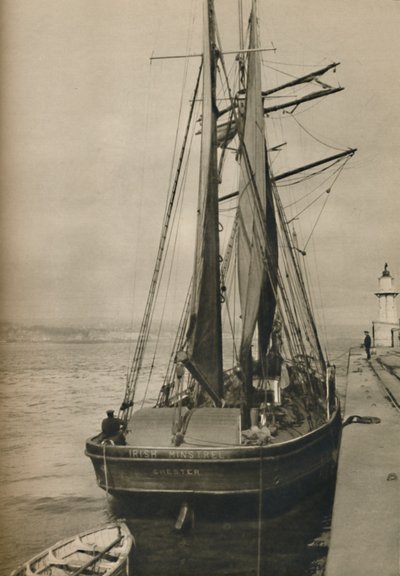 İrlandalı Minstrel, üç direkli ahşap bir gulet, 1937 by Unbekannt