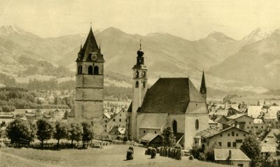Liebfrauenkirche ve St Andreas Kilisesi, Kitzbühel, Tirol, Avusturya, c1935. by Unbekannt