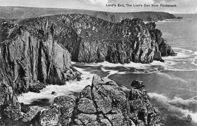 Pordenack, Lands End, Cornwall, 20. yüzyılın başlarından Lions Den by Unbekannt