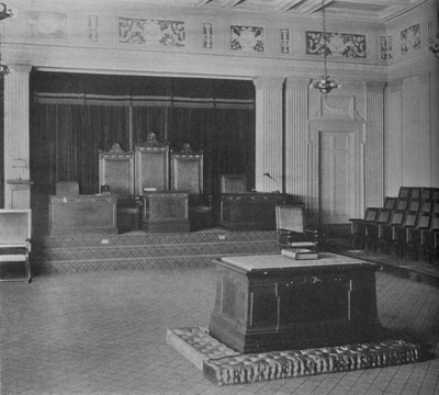 Dekoratif friz gösteren Lodge Odası, Mason Tapınağı, Birmingham, Alabama, 1924 by Unbekannt