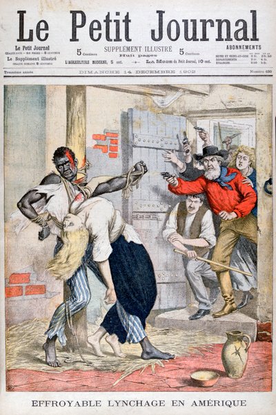 Siyah bir adamın hapishanesinde linç edilmesi ve ona bağlı beyaz bir kadının öldürülmesi, 1902 by Unbekannt