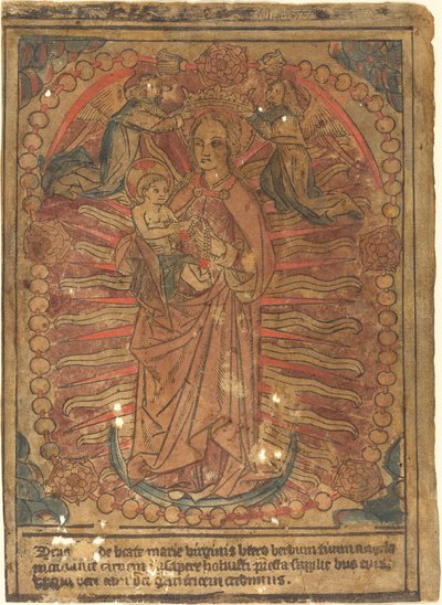 Bir Tespihte Madonna ve Çocuk, c. 1490. by Unbekannt
