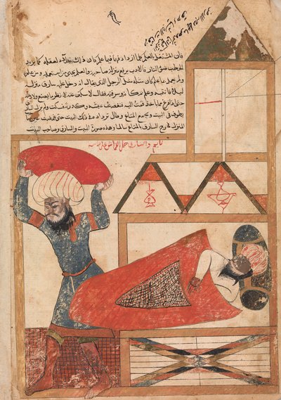 Hırsız Evine Girerken Uyuyormuş gibi Yapan Adam..., 18. yüzyıl. by Unbekannt