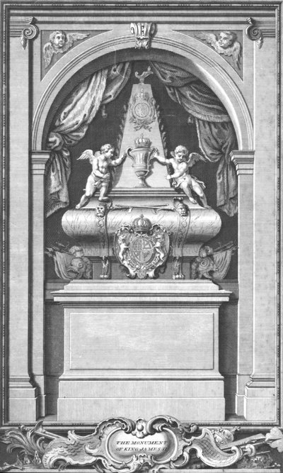 Kral II. James Anıtı. 1703., c1753 yılında... Paris'te dikilmiştir. by Unbekannt