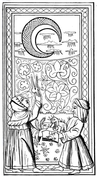 Ay, tarot kartı, 14. yüzyıl, 1870 by Unbekannt