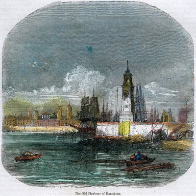 Barselona Eski Limanı, Katalonya, İspanya, c1880 by Unbekannt