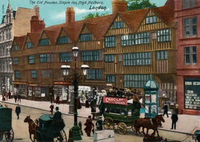 Eski Evler, Staple Inn, High Holborn, Londra, 1905 by Unbekannt