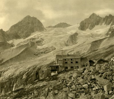 Plauener Hütte ve buzul, Zillergrund, Tirol, Avusturya, c1935. by Unbekannt