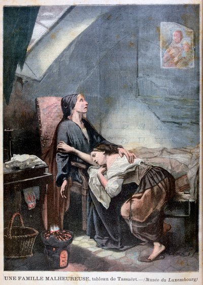 Yoksulluktan Çekilmiş Aile veya İntihar, 1849, 1897 by Unbekannt