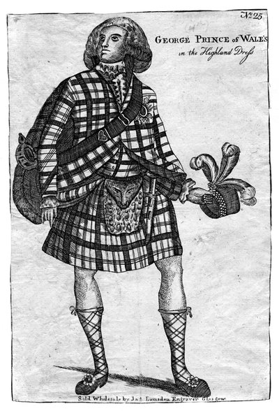 Galler Prensi, geleceğin Kral George IV 1762-1830, Highland Elbiseli by Unbekannt