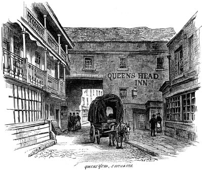 Queens Head Inn, Southwark, Londra, 1887 by Unbekannt