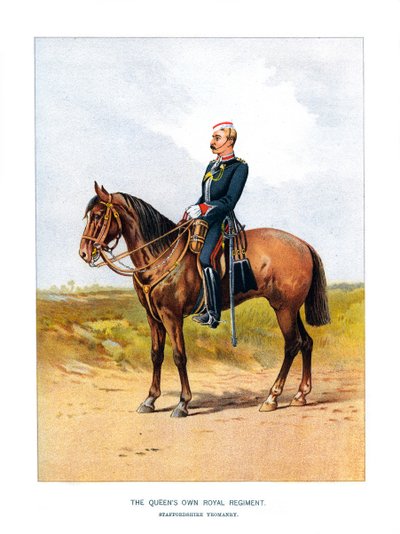 Kraliçelerin Kendi Kraliyet Alayı, Staffordshire Yeomanry, c1890 by Unbekannt