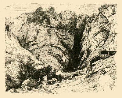 Galyalıların İtmesinin Delphi Sahnesindeki Dağ Geçidi., 1890. by Unbekannt