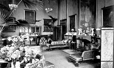 Konuşmacılar Evi'ndeki Kırmızı Çizim Odası, Westminster Sarayı, Londra, c1905 by Unbekannt