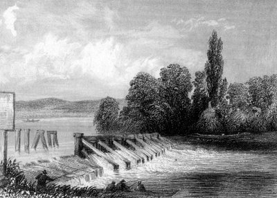 Teddington'daki Thames Nehri, Londra, 19. yüzyıl by Unbekannt