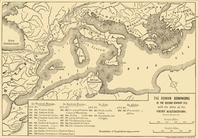 MÖ 2. Yüzyılda Roma Dominyonları 1890, Baş Devralma tarihleriyle. by Unbekannt