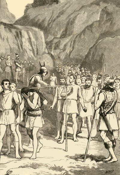 Caudine Çatallarında Boyunduruk Altından Geçen Romalılar, 1890. by Unbekannt