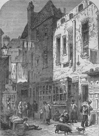 The Rookery of St Giles, Londra, 1850 1878 by Unbekannt