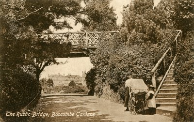 Rustik Köprü, Boscombe Bahçeleri, Bournemouth, Dorset, c1900-c1919 by Unbekannt