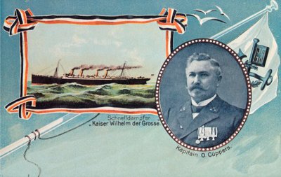SS Kaiser Wilhelm der Grosse ve Kaptan Otto Cuppers, c1905. by Unbekannt