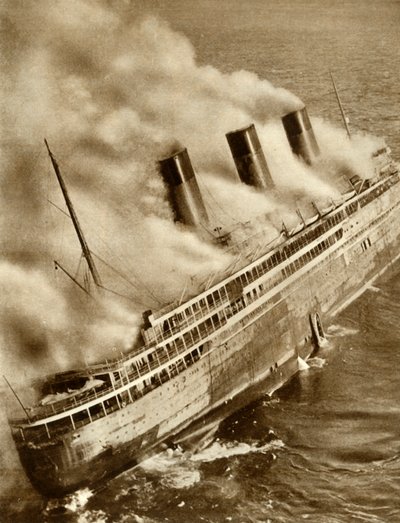 SS LAtlantique yanıyor, 1933, 1935. by Unbekannt