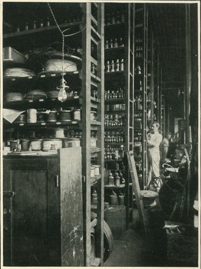 Bilinen Her Maddenin Örnekleriyle Edison Laboratuvarının Rafları, 1902. by Unbekannt