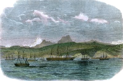 İspanyol abluka filosu Valparaiso, Şili, c1880 by Unbekannt