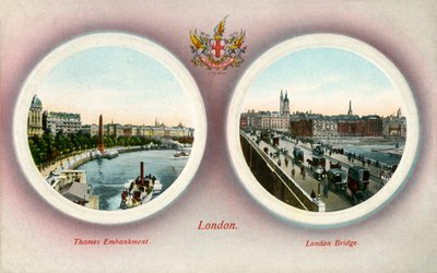 Thames Dolgusu ve Londra Köprüsü, Londra, 1909. by Unbekannt