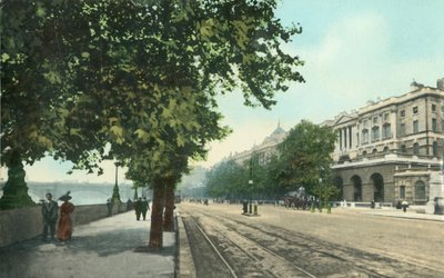 Thames Dolgusu ve Somerset House, Londra, c1915. by Unbekannt