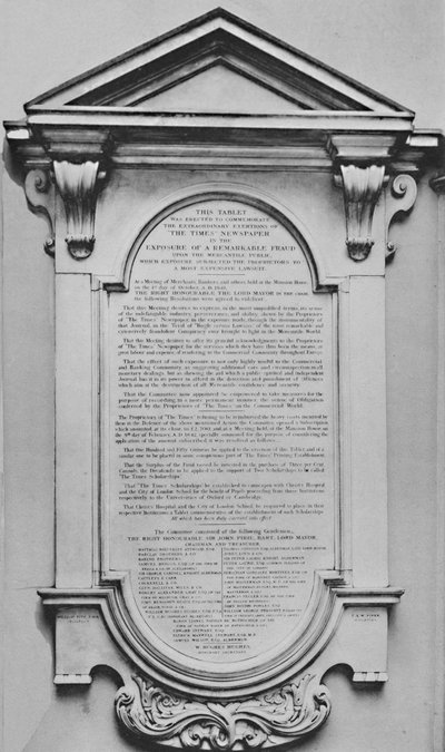 Lloyds'daki Times Anıtı, 1800'ler, 1928 by Unbekannt